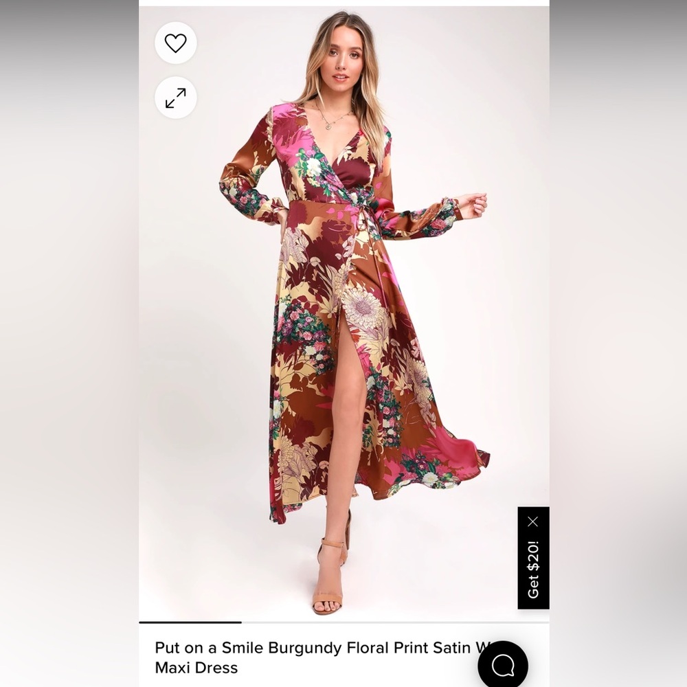 Lulus floral wrap dress